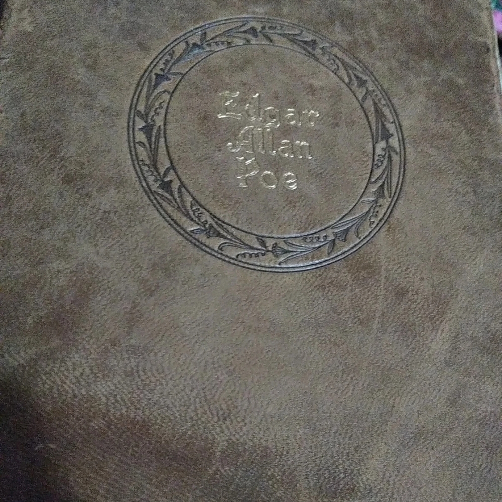 THE WORKS OF EDGAR ALLAN POE IN ONE VOLUME-1927- LEATHER COVER-WALTER BLACK  JL
